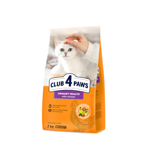 CLUB 4 PAWS PREMIUM «ATBALSTS URĪNIZVADES SISTĒMAS VESELĪBAI». PILNVĒRTĪGA SAUSĀ BARĪBA PIEAUGUŠIEM KAĶIEM