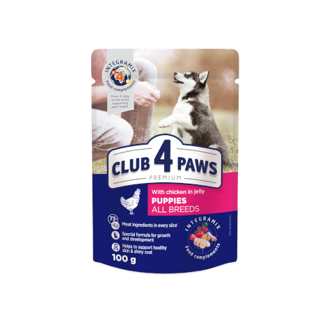 CLUB 4 PAWS PREMIUM KUCĒNIEM “AR VISTAS GAĻU ŽELEJĀ”. PILNVĒRTĪGA MITRĀ BARĪBA