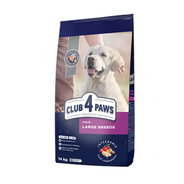 CLUB 4 PAWS PREMIUM LIELAJĀM ŠĶIRNĒM. PILNVĒRTĪGA SAUSĀ BARĪBA PIEAUGUŠIEM SUŅIEM