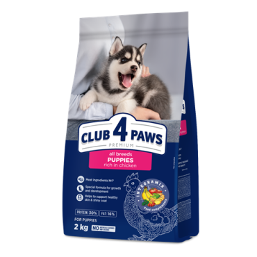 CLUB 4 PAWS PREMIUM VISU SUGU KUCĒNIEM “AR AUGSTU VISTAS SATURU”. PILNVĒRTĪGA SAUSĀ BARĪBA