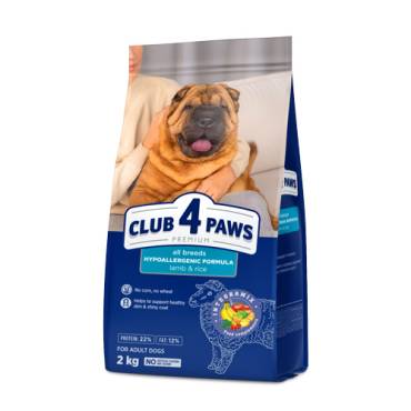 CLUB 4 PAWS PREMIUM “JĒRA GAĻA AR RĪSIEM” VISU SUGU PIEAUGUŠIEM SUŅIEM. PILNVĒRTĪGA SAUS BARĪBA