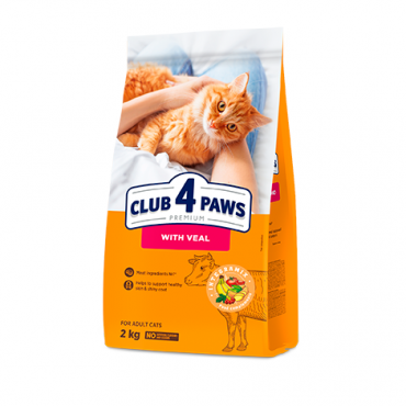 CLUB 4 PAWS PREMIUM «AR TEĻA GAĻU». PILNVĒRTĪGA SAUSĀ BARĪBA PIEAUGUŠIEM KAĶIEM